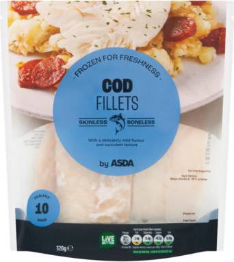 Asda Cod Fillets 320g