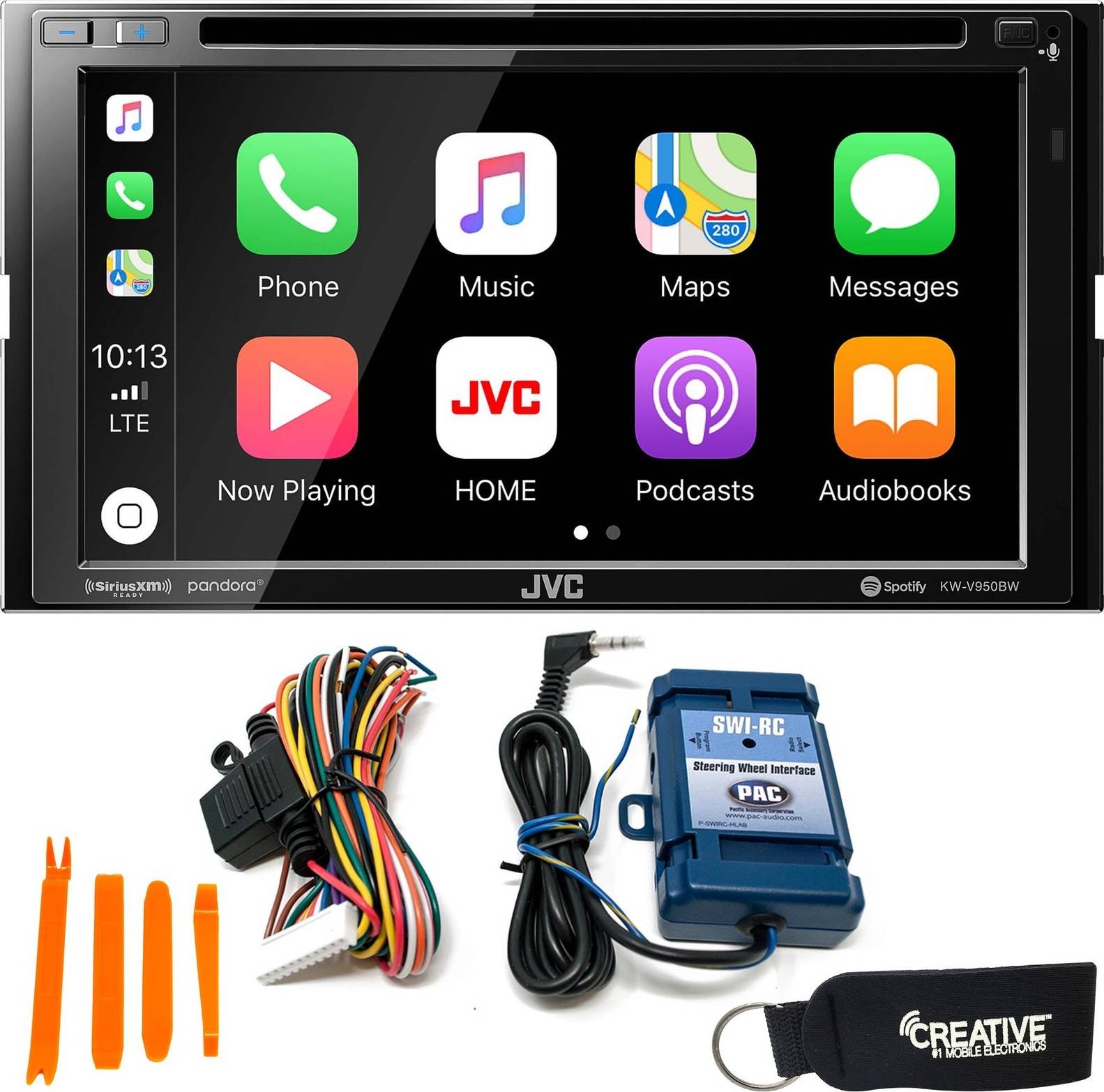 Android auto wireless JVC KW-V950BW Wireless Android Auto Steering Wheel Control Interface