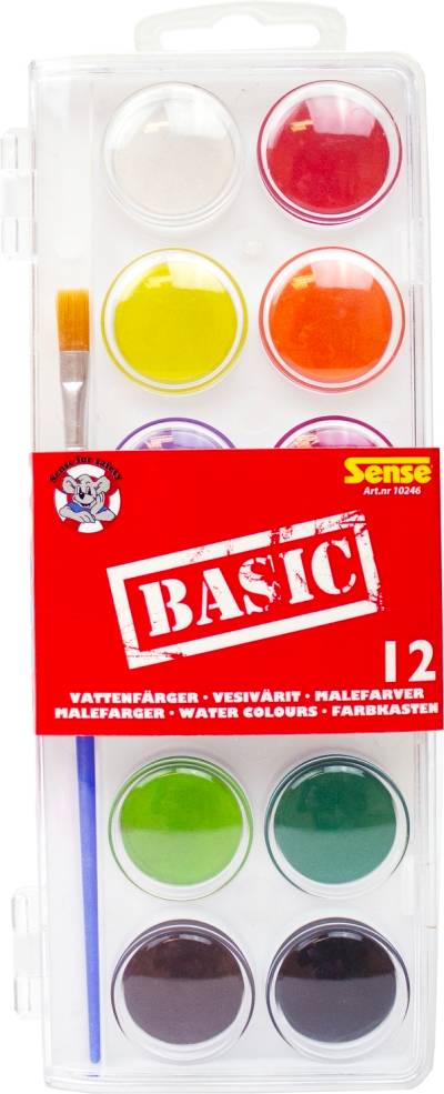 Sense Vattenfärg 12P Basic Multi Patterned One Size