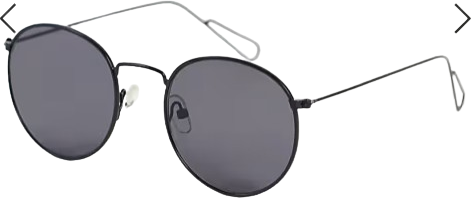 Weekday Sorte Explore Runde Solbriller - Black