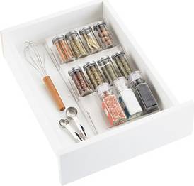 iDESIGN Linus In-Drawer Spice Rack Clear
