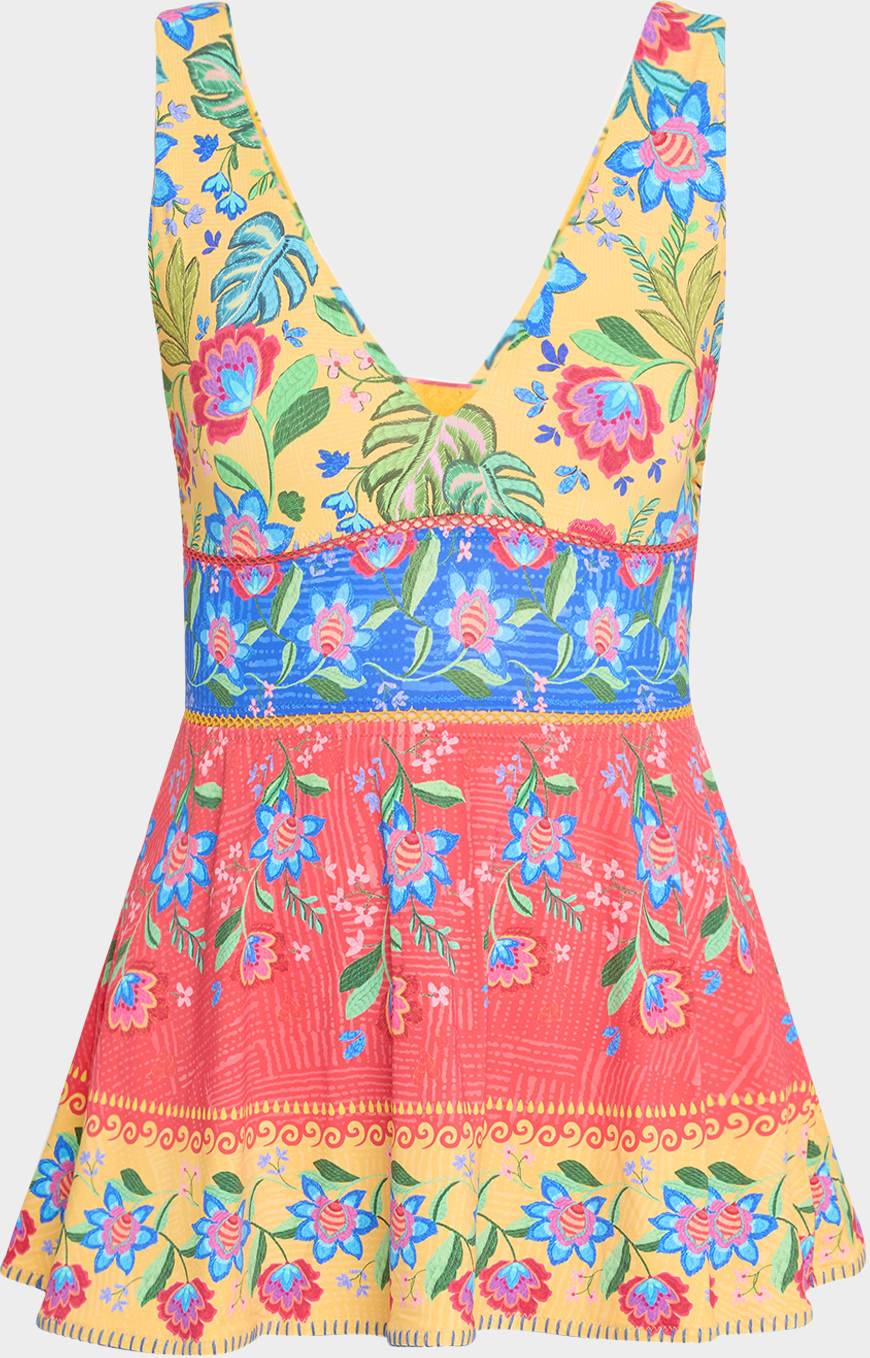 Floral Skirted One-Piece Swimsuit - Roumba Roo