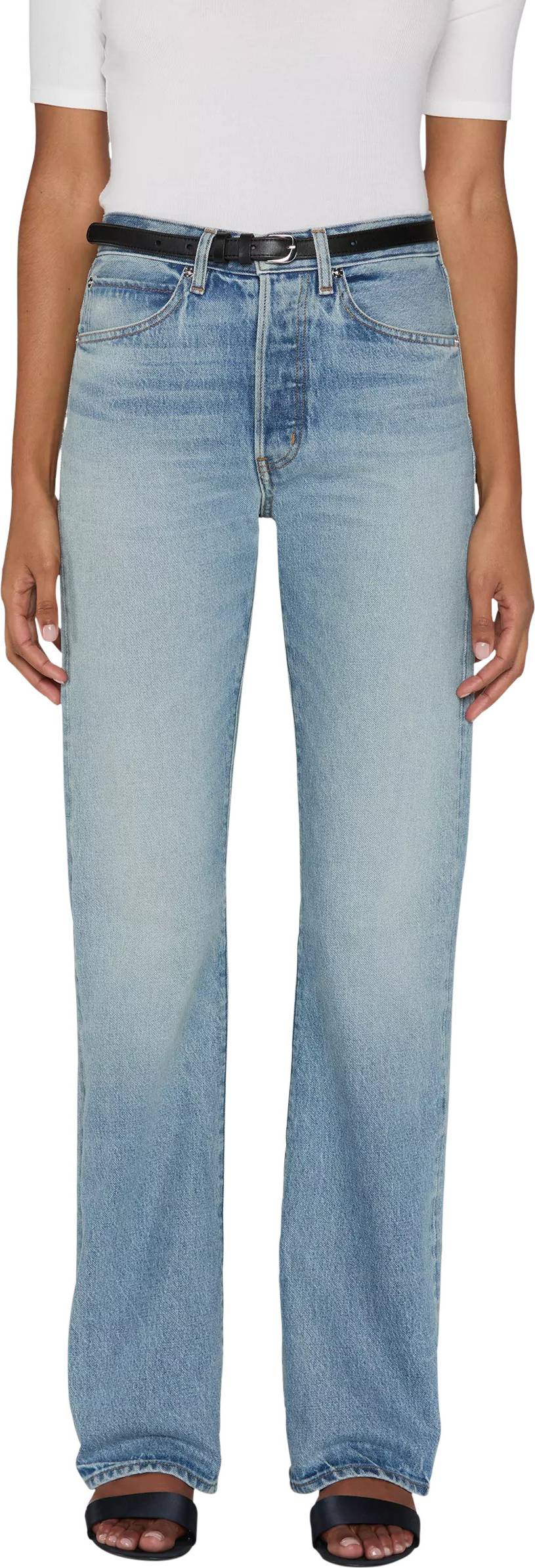 Frame Vertical High Rise Jeans - Light Blue