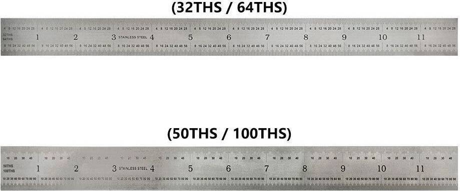12 Inch Precision 16R Rigid Stainless Steel Ruler