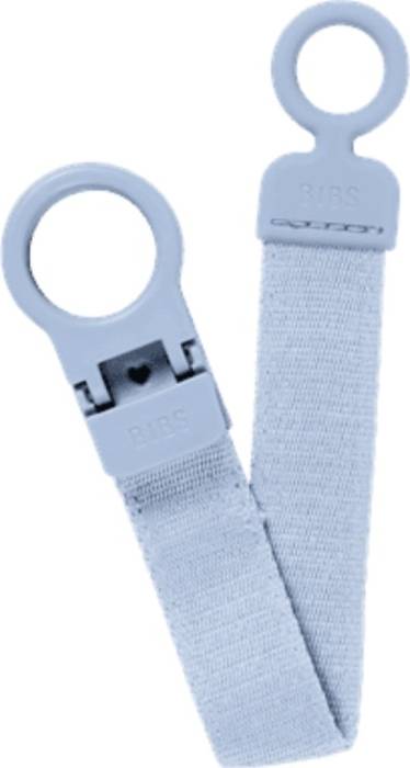 Bibs Pacifier Clip Loop Dusty Blue