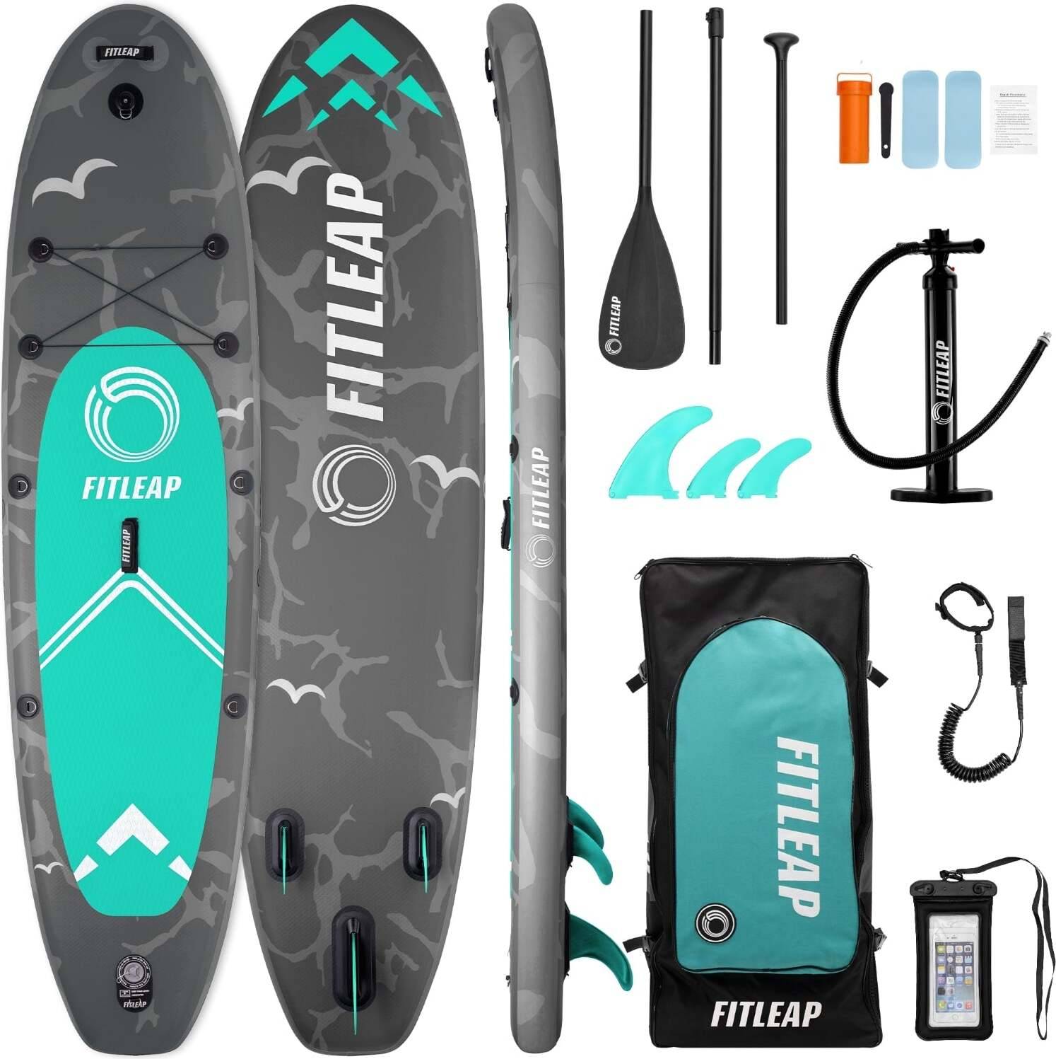 Inflatable paddle board Fitleap Premium Stand Up Paddle Board Set