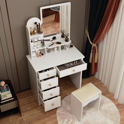 Makeup vanity set Timechee 31.5 In Wide Makeup Vanity Set Dressing Table