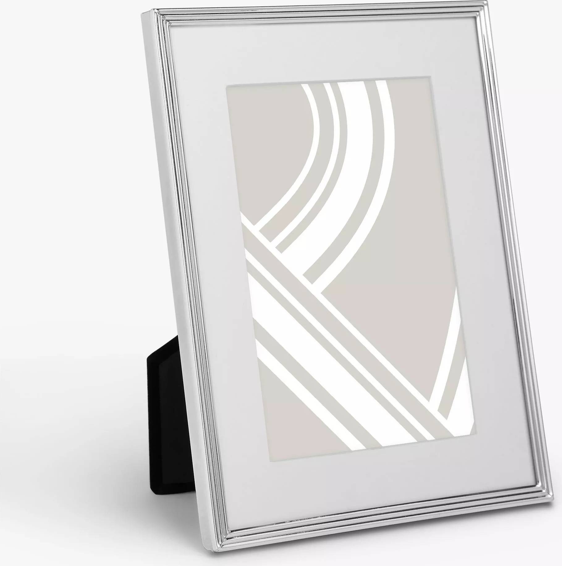 John Lewis Ribbed Daya Silver Photo Frame
