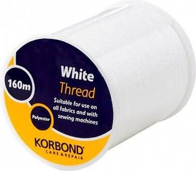 Korbond White Polyester Thread 160m