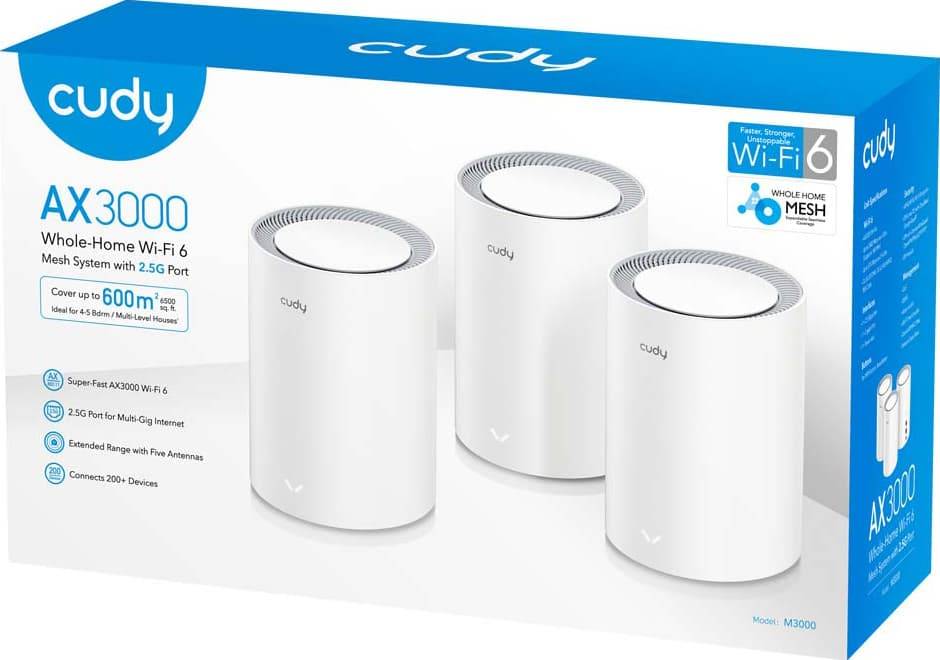M3000 Mesh Router 2.5 Gbps AX3000 WiFi 6 RJ45