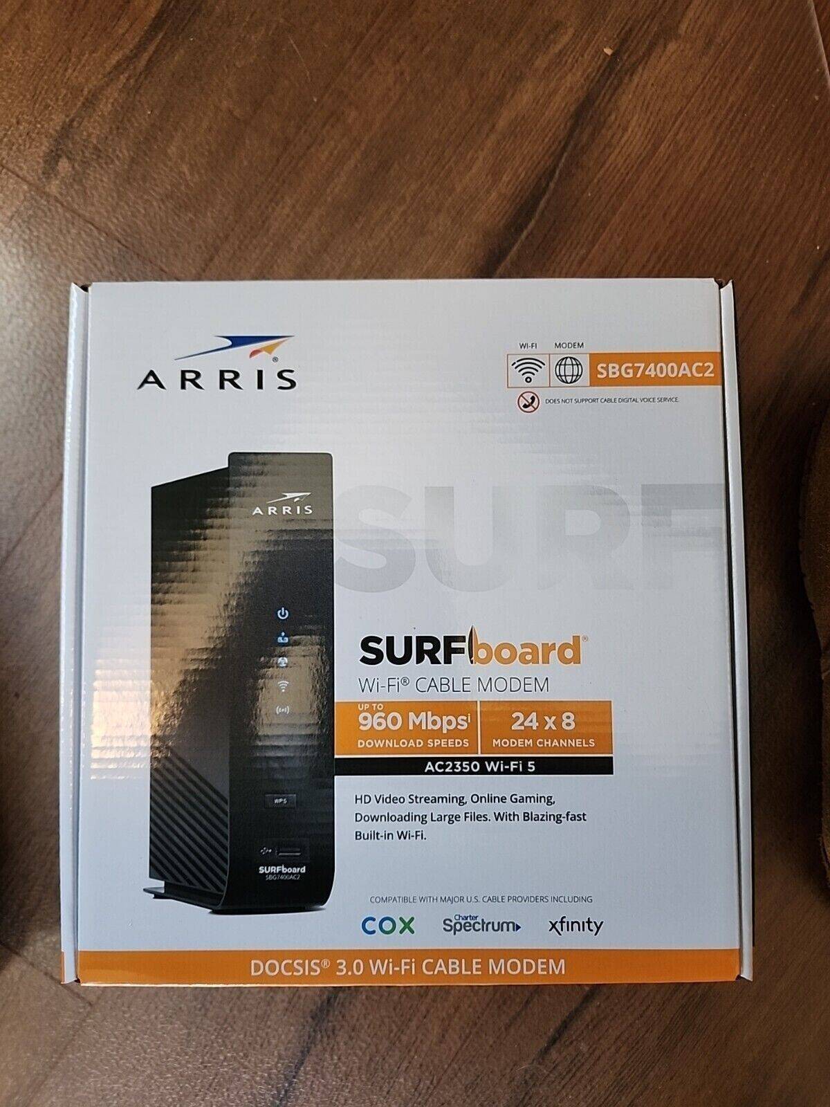 Wi fi modem Arris SBG7400AC2 Docsis 3.0 Cable Modem AC2350 Wi-Fi Router