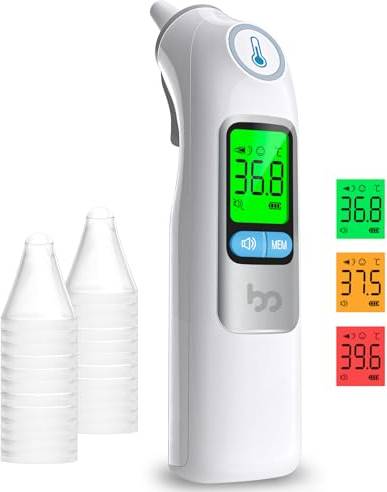 Baby thermometer Femometer Professional Accuracy Ear Thermometer 3-Color Fever Alert Code