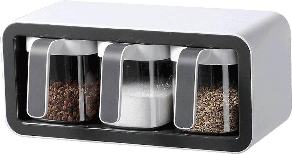 Transparent Spice Box with Handle Spoon