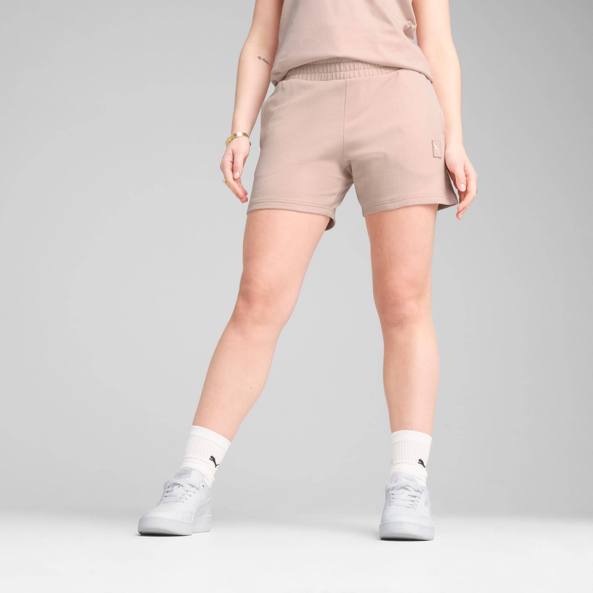 Puma Ess Elevated Mid-Rise Shorts 5" Rose Quartz - Rosa