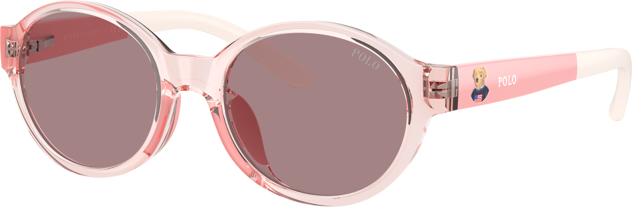 Polo Ralph Lauren PP9510U Solbriller Injiceret Rosa Brun Rund - Rosa Brun