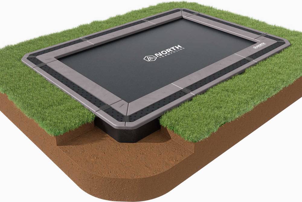 North In Ground Rectangular 360x250cm + Safety Net