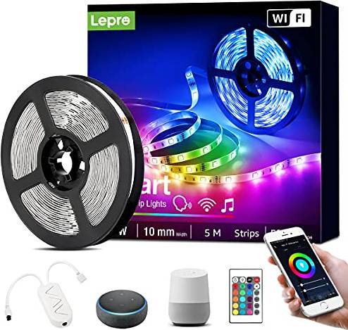 Lepro Smart LED-Remsa 5 m RGB Dimbar Ljuslist