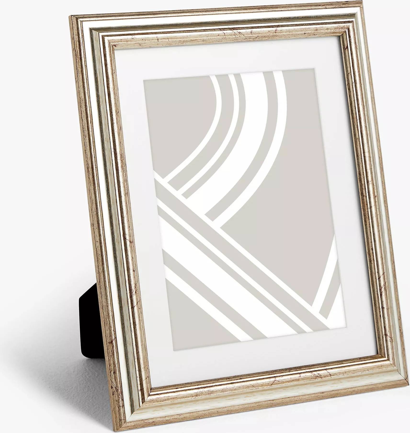 John Lewis Ribbed & Mount Champagne Photo Frame