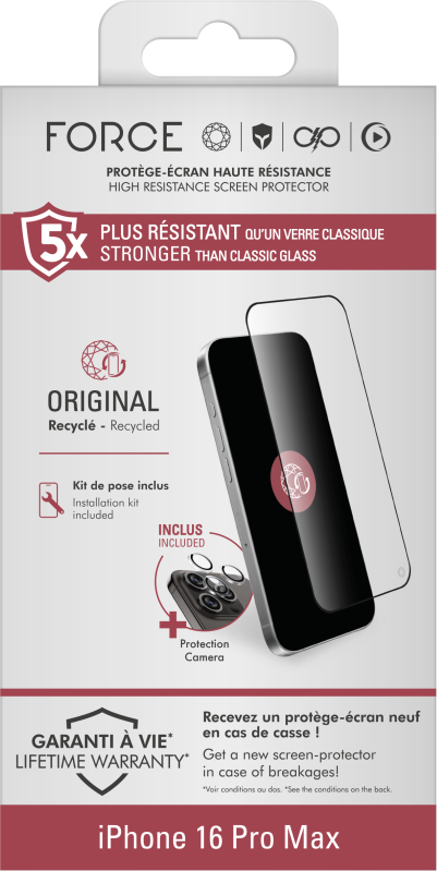 Force Glass Screen Camera Protection Iphone 16 Pro Max