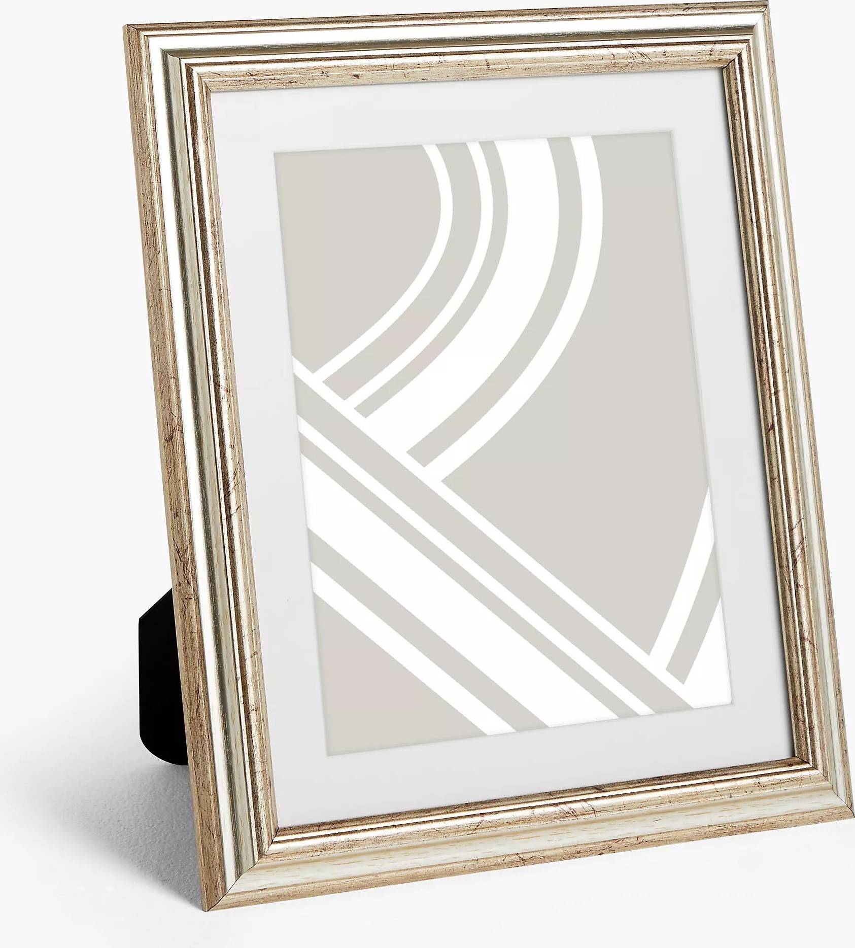 John Lewis Ribbed & Mount Champagne Photo Frame