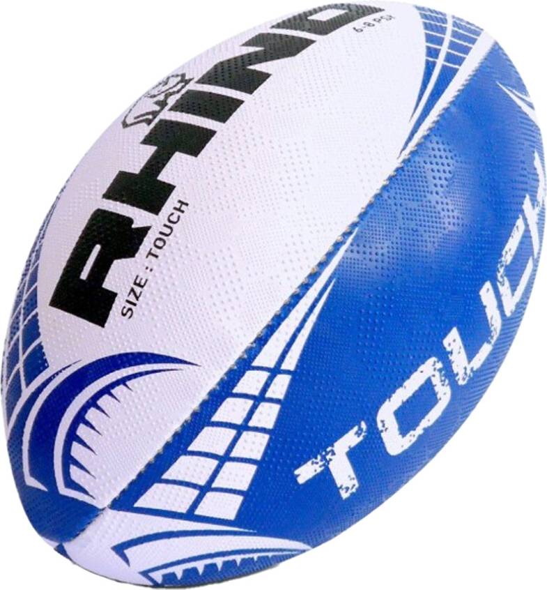Touch Rugby Ball 4 White Blue