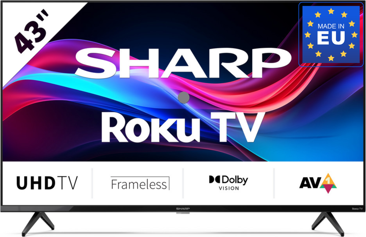 Smart tv 43 Sharp 43 Inch 4K UHD Roku Smart TV
