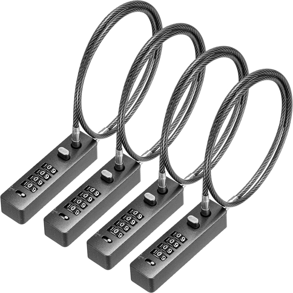 Typecat 4 Pcs 23-3/5 Inch Steel Rope Cable Locks