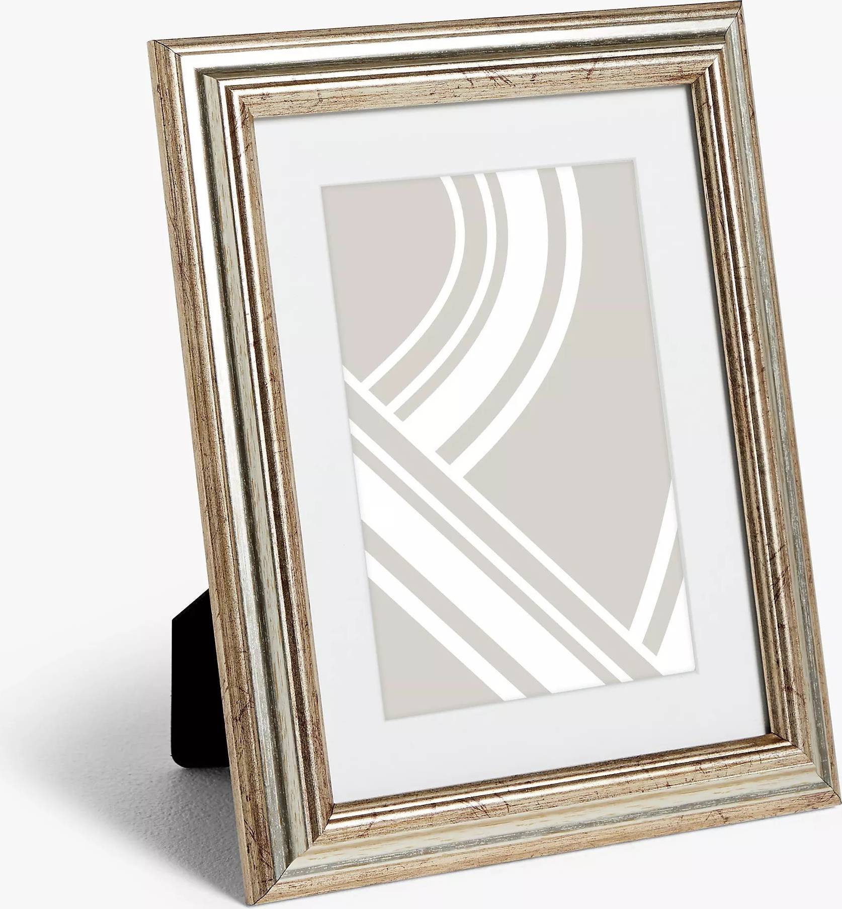 John Lewis Ribbed & Mount Champagne Photo Frame