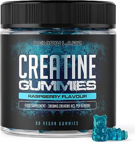 Demon Labz Creatine Gummies 3000mg Per Serving Raspberry Flavour