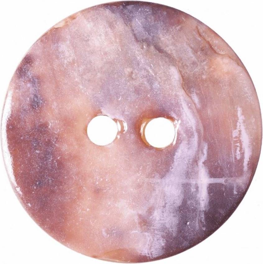 Hemline Round Shell Buttons Bone