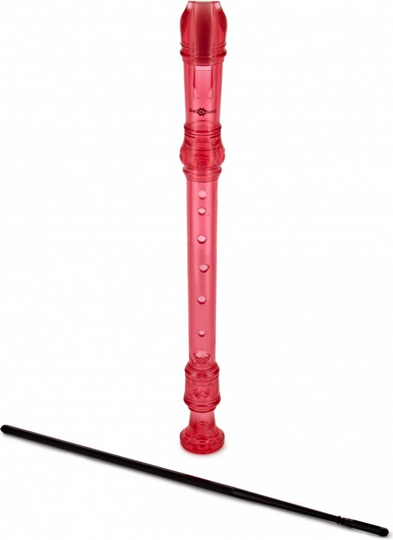 Gear4music Descant Blockflöjt Med Rengäringstav Rosa