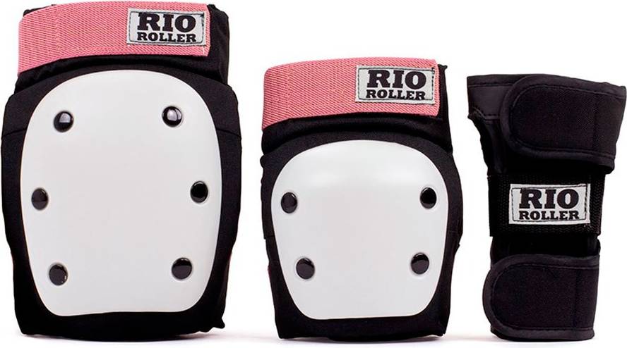 Triple Pad Protective Set Schwarz Rosa M