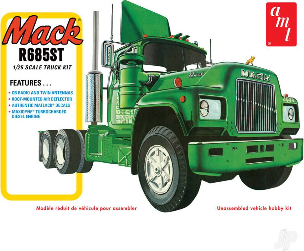 Maxpower AMT 1:25 Mack R685ST Semi Tractor 1039 Model Kit