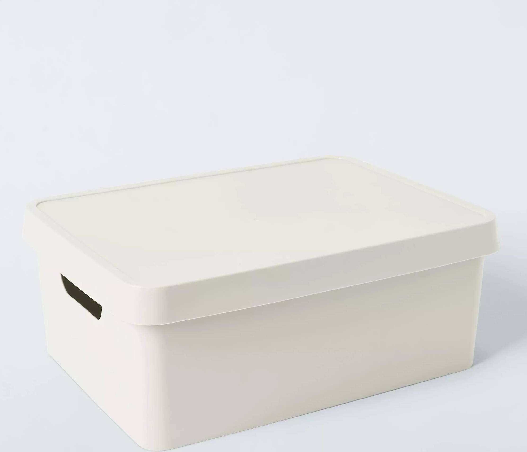 John Lewis Stackable Plastic with Lid Medium Storage Box