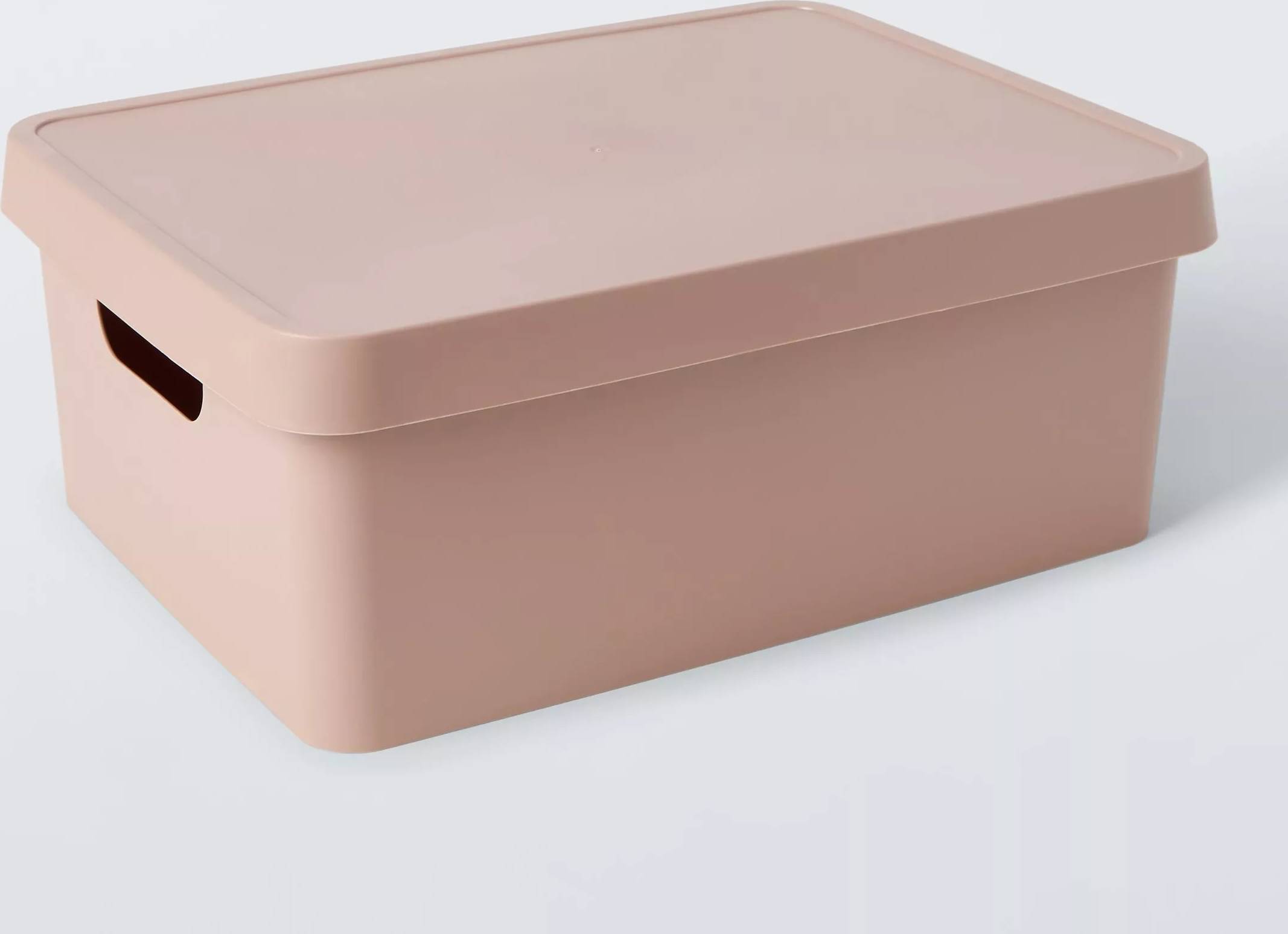 John Lewis Stackable Plastic with Lid Medium Storage Box