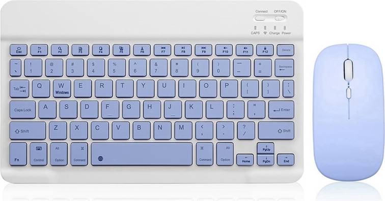 Tauoh 10 Inch Bluetooth Keyboard Ultra-Slim Wireless Mouse Set