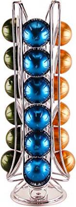 Exzact Coffee Capsule Holder 24pcs Rotating Pod Tower Rack