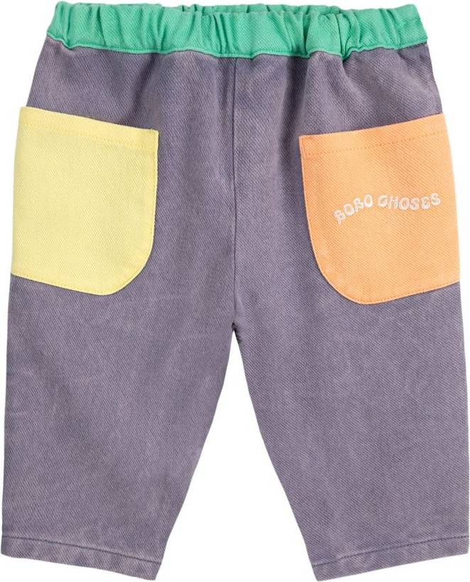 Colour-Block Trousers In Cotton