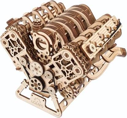 Ugears V8 Engine Model Kit 776 Pcs