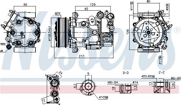 Nissens AC Compressor First Fit R1234yf R1234yf