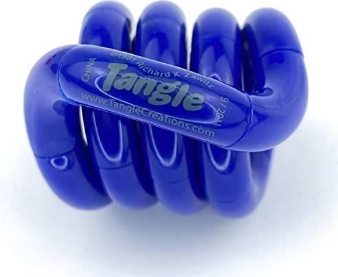 Tangle Jr Solid Blue Fidget Toy