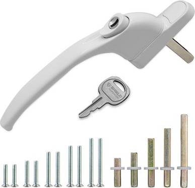 Universal UPVC Window Handle Multi Spindle White