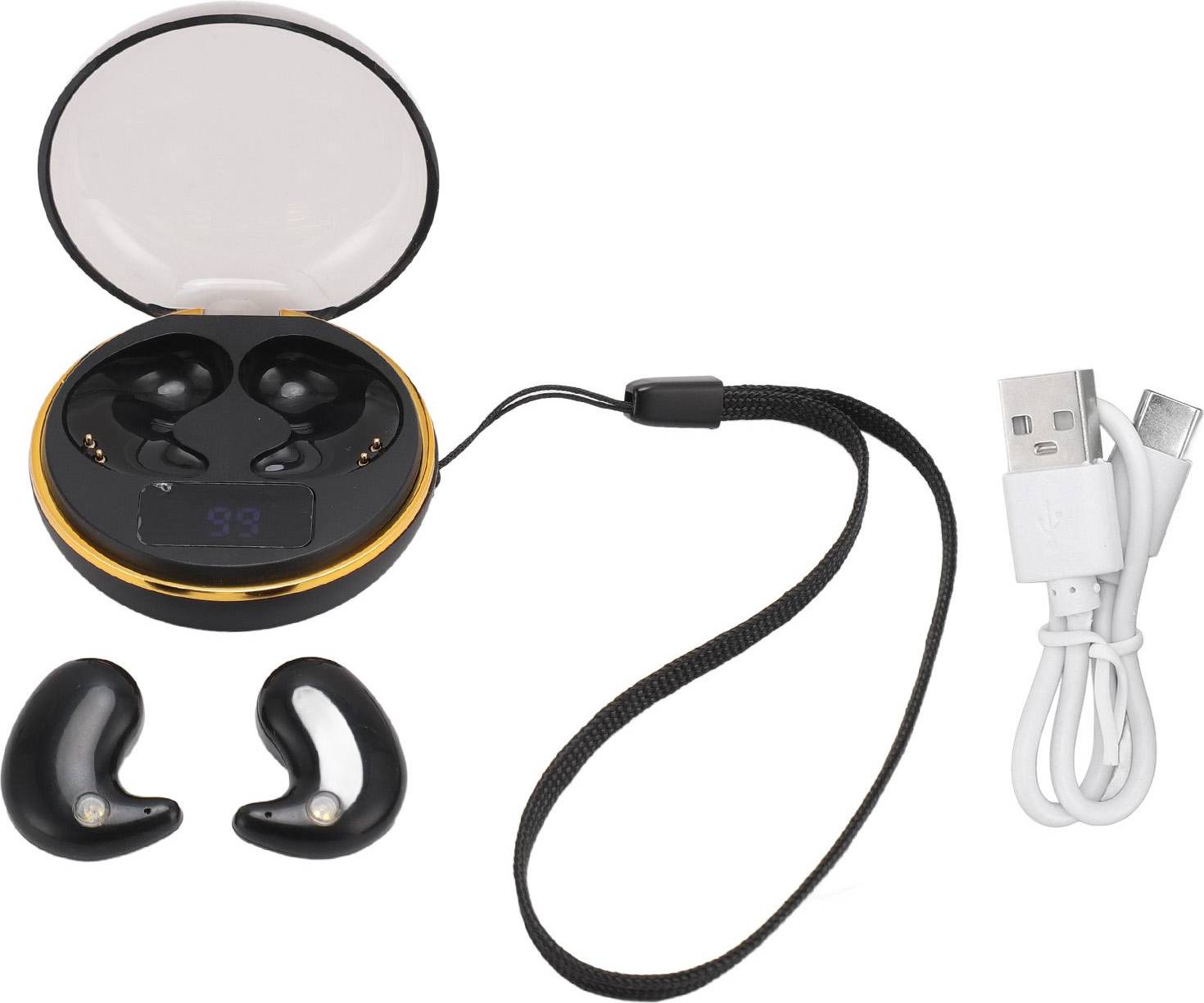 Earbuds Bluetooth Sleep Earbuds BT5.3 Touch Control Invisible Earbuds