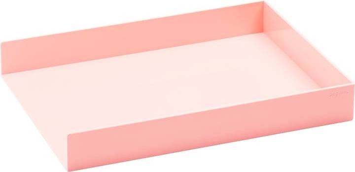 Stackable Front Loading Letter Tray Blush
