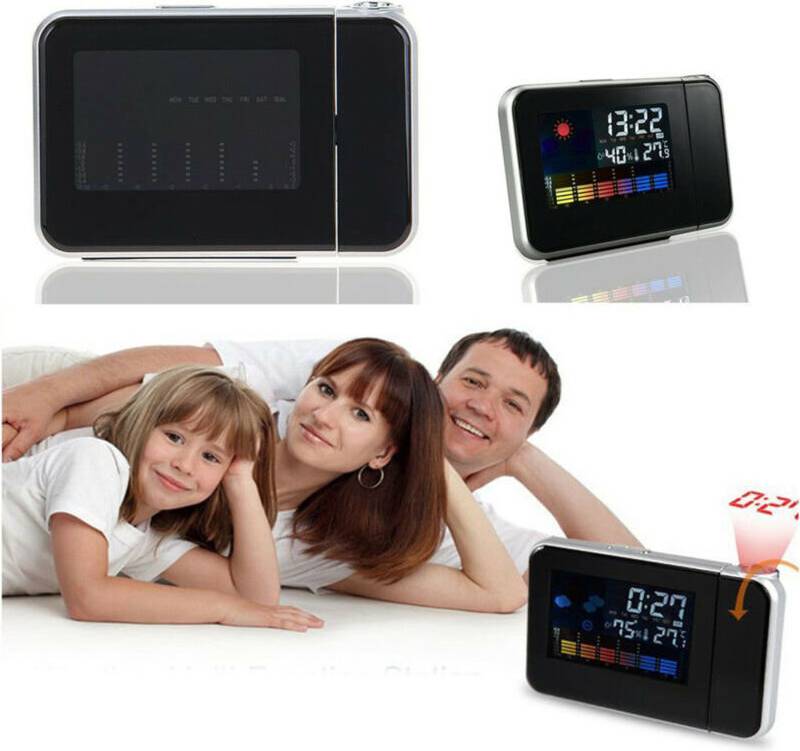 Digital LED LCD Alarm Clock Time Projector