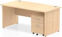 Impulse Dynamic Rectangular Straight Maple 1600 x 800 mm Writing Desk