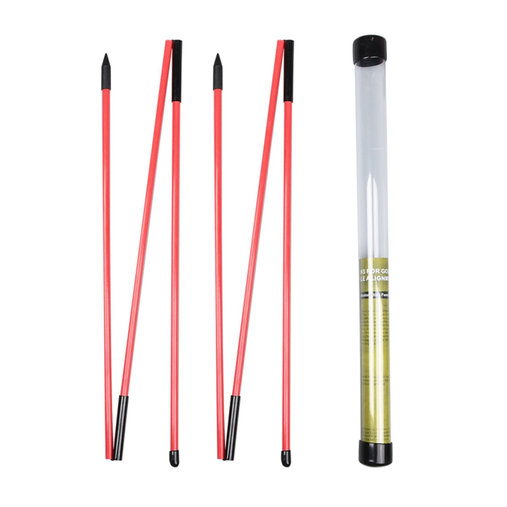 Saudism Golf Alignment Sticks Golf Practice Rods Putter Red Trainer Tools