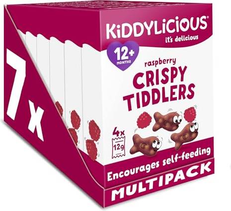 Kiddylicious Raspberry Crispy Tiddlers 7 Packs 120g 7pack