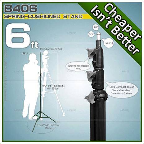 Photo backdrop stand Linco 6 Feet Photo Video Spring-Cushioned Light Stand