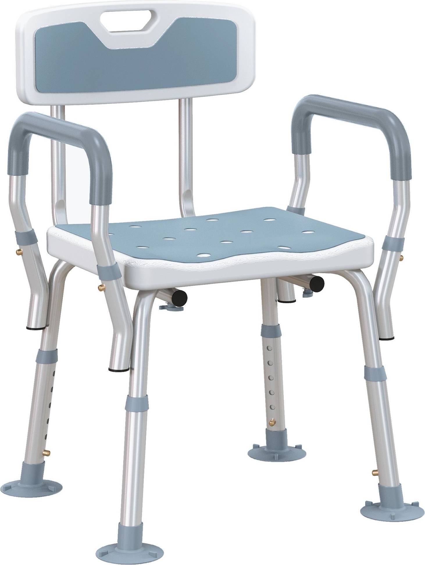 Homcom Eva Padded Shower Chair Light Blue